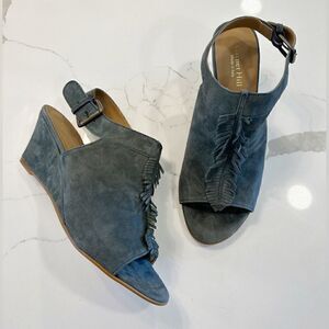 Garnet Hill Carmella Fringe Wedge Heels